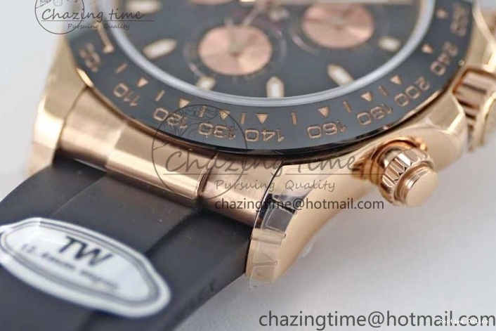 0117 Daytona 116515 RG TWF 1:1 Best Edition 904L Steel Black RG Dial on Oysterflex Strap A Popular 2415